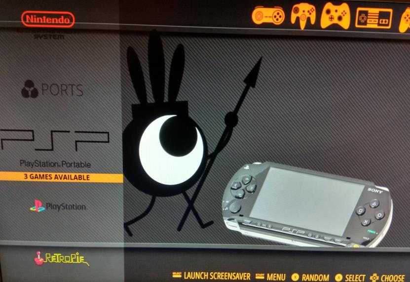 Запуск игр и настройки PSP (PlayStation Portable) в RetrOrangePi на OrangePi и BananaPi