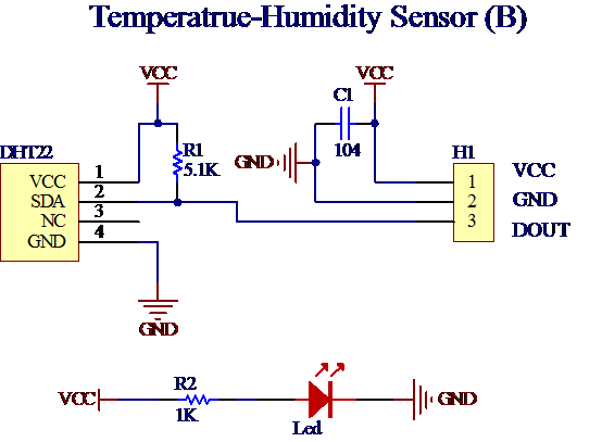Датчик температуры и влажности DHT22 (AM2302)/DHT11 для Orange Pi