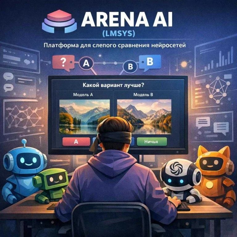 Arena AI (LMSYS): платформа для слепого сравнения нейросетей